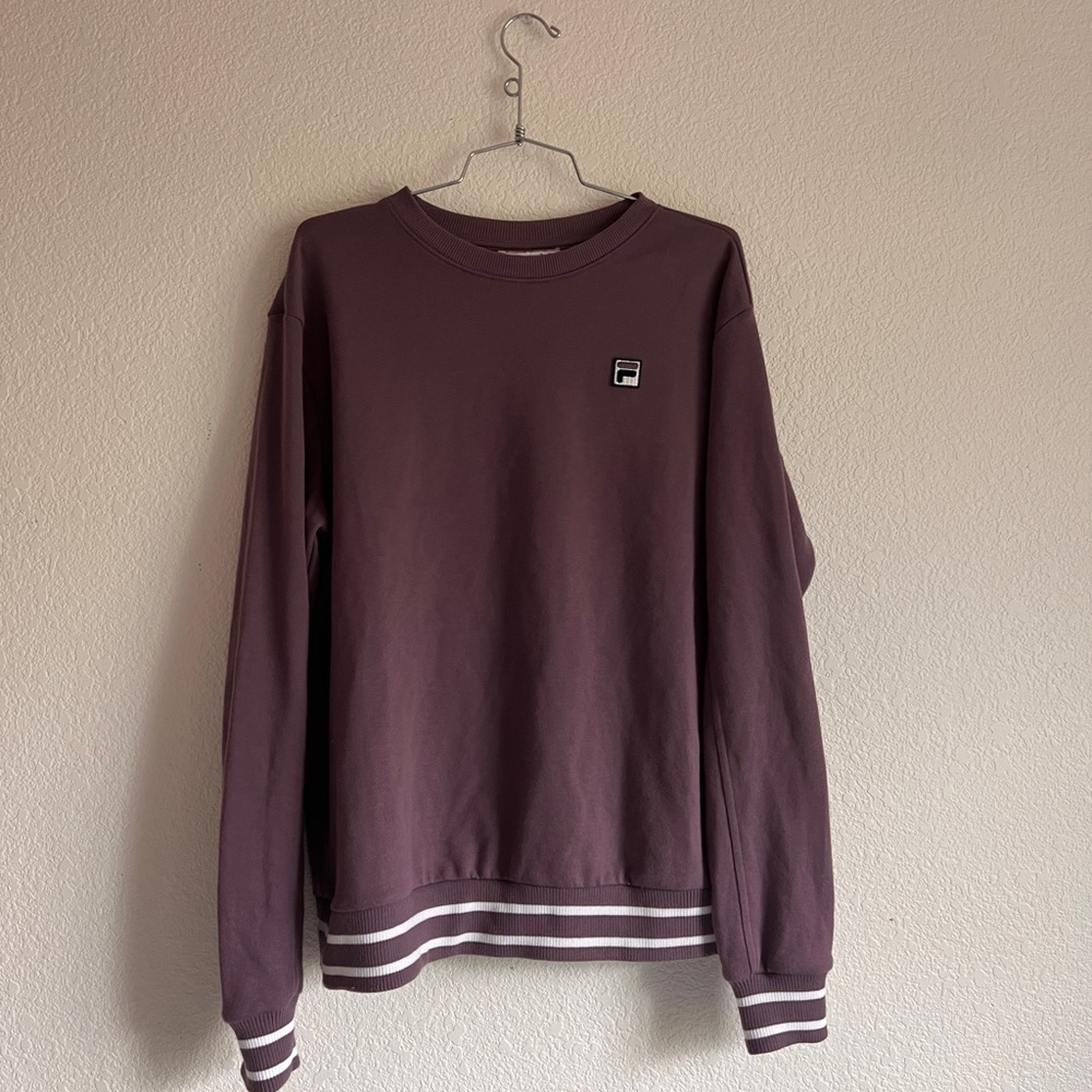 FILA Logo Crewneck Women’s Purple Sweater